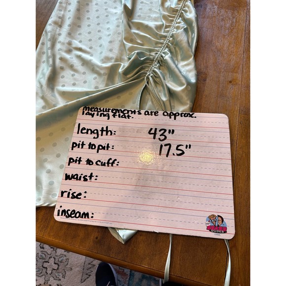 NWT Skies Are Blue Silky Polka Dot Mint Green Slip Dress Size Medium - Picture 6 of 13